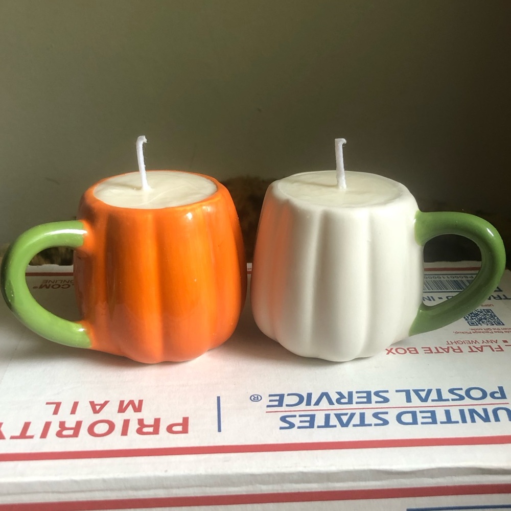 Handmade Pumpkin Candles unscented